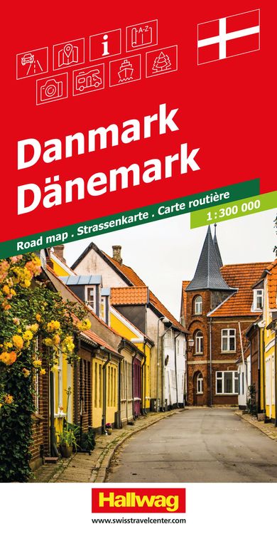 Produktbild: Hallwag Strassenkarte Dänemark 1:300.000