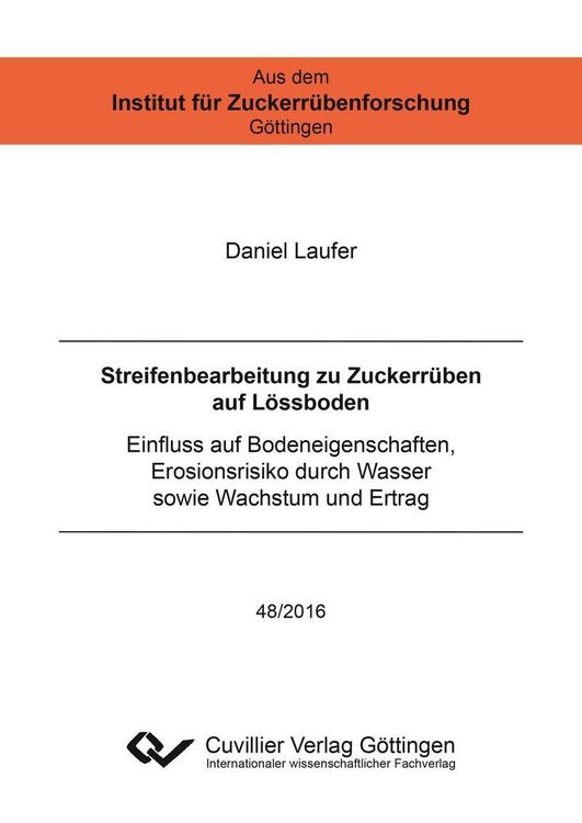 Produktbild: Streifenbearbeitung zu Zuckerrüben auf Lössboden
