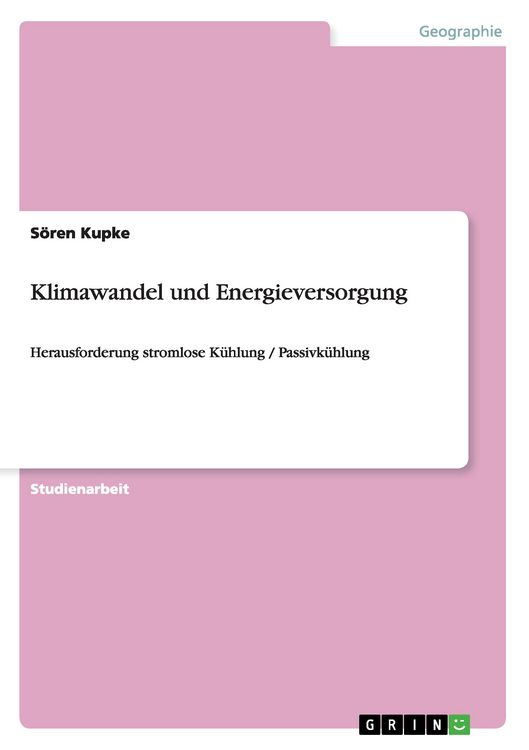 Produktbild: Klimawandel und Energieversorgung