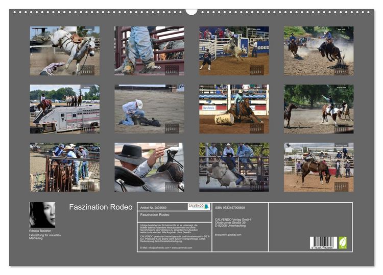 Produktbild: Faszination Rodeo (Wandkalender 2026 DIN A2 quer), CALVENDO Monatskalender
