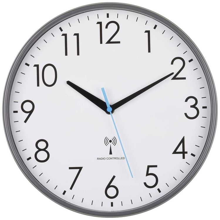 TFA Dostmann Funk Wanduhr 300mm x 65mm Grau kaufen