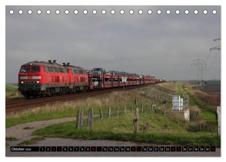 Produktbild: Die Marschbahn (Tischkalender 2026 DIN A5 quer), CALVENDO Monatskalender