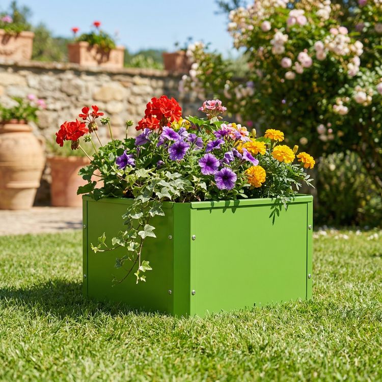 Produktbild: Metall Pflanzkasten Blumenkasten 50x40 Balora M