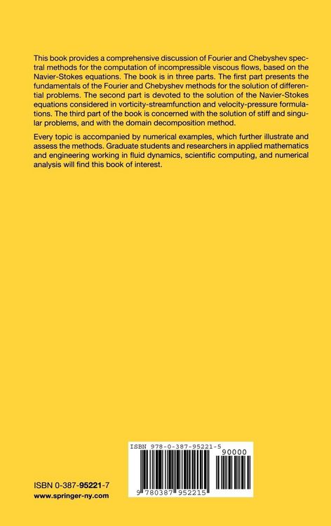 Produktbild: Spectral Methods for Incompressible Viscous Flow