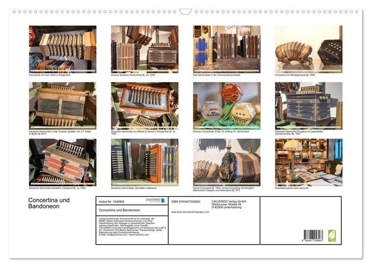 Produktbild: Concertina und Bandoneon (Wandkalender 2026 DIN A2 quer), CALVENDO Monatskalender