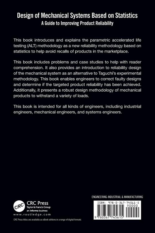 Produktbild: Design of Mechanical Systems Based on Statistics