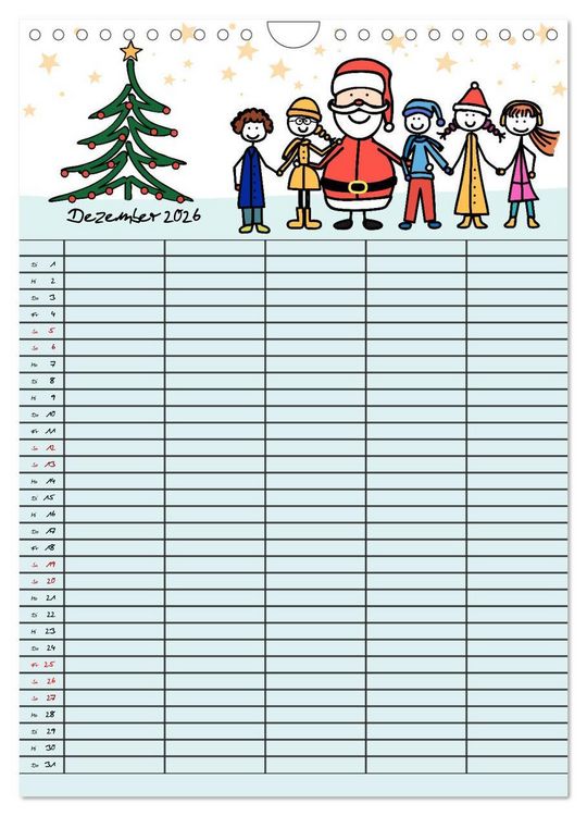 Produktbild: Fr&ouml;hlicher Familienplaner (Wandkalender 2026 DIN A4 hoch), CALVENDO Monatskalender