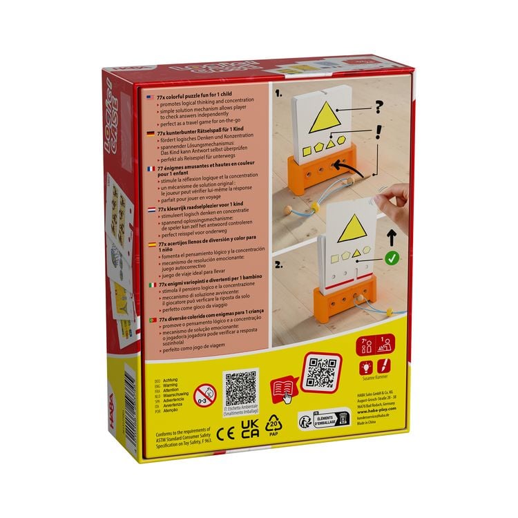 Produktbild: HABA 2013177001 - Logic! CASE SOLO-Challenge 7+, 77x R&auml;tselspa&szlig;, Denkspiel, Starter Set