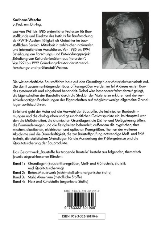 Produktbild: Baustoffe f&uuml;r tragende Bauteile