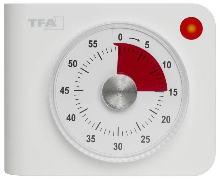 Produktbild: TFA Dostmann Elektronischer Timer Timer Wei&szlig; analog