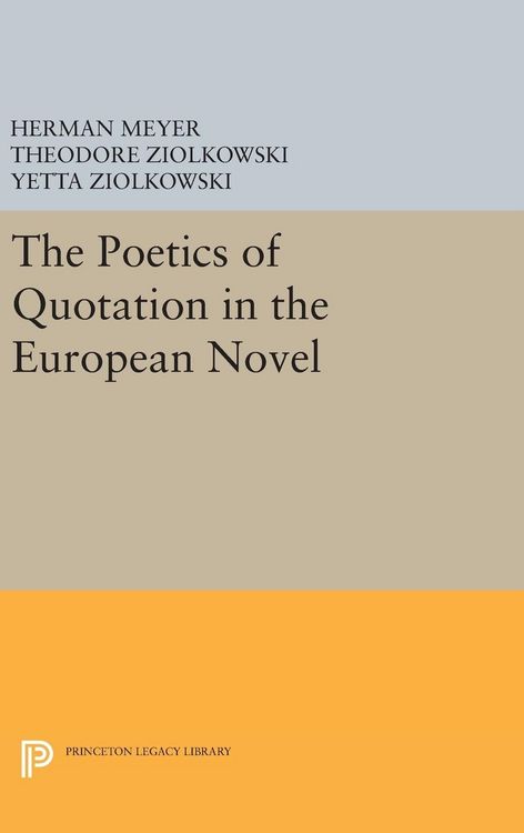 Produktbild: The Poetics of Quotation in the European Novel