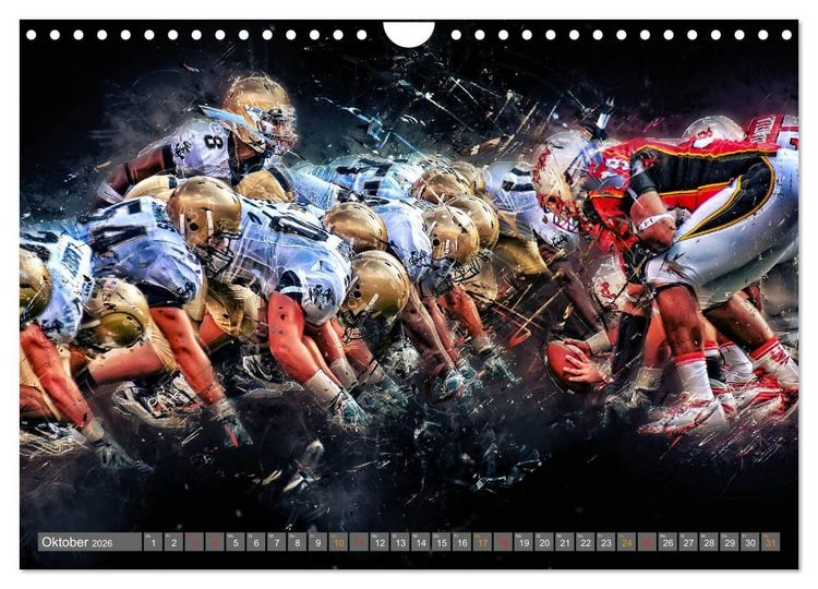 Produktbild: American Football - so cool (Wandkalender 2026 DIN A4 quer), CALVENDO Monatskalender