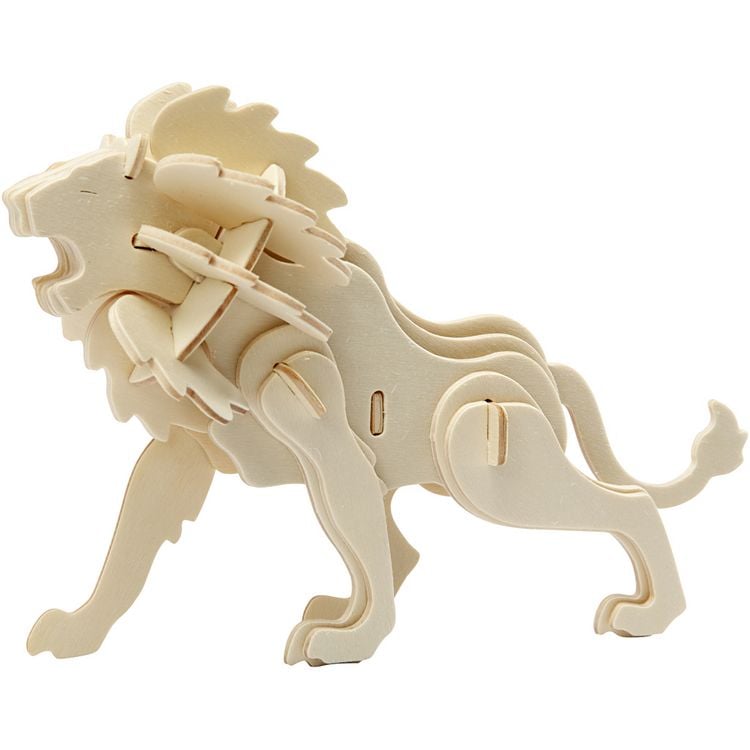 Produktbild: Creativ Company 3D-Figuren zum Zusammensetzen, L&ouml;we, Gr&ouml;&szlig;e 18,5x7x7,3, 1 Stk