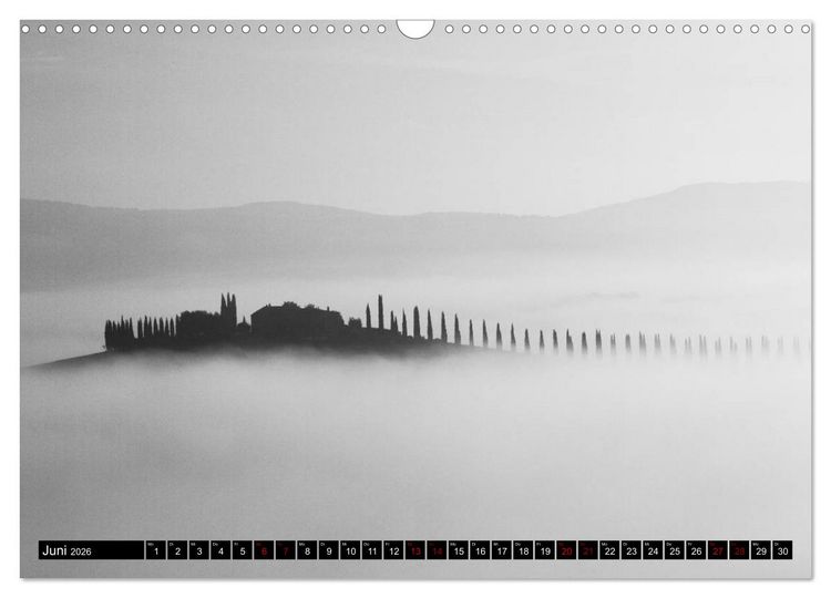 Produktbild: Toscana - monocromatico (Wandkalender 2026 DIN A3 quer), CALVENDO Monatskalender
