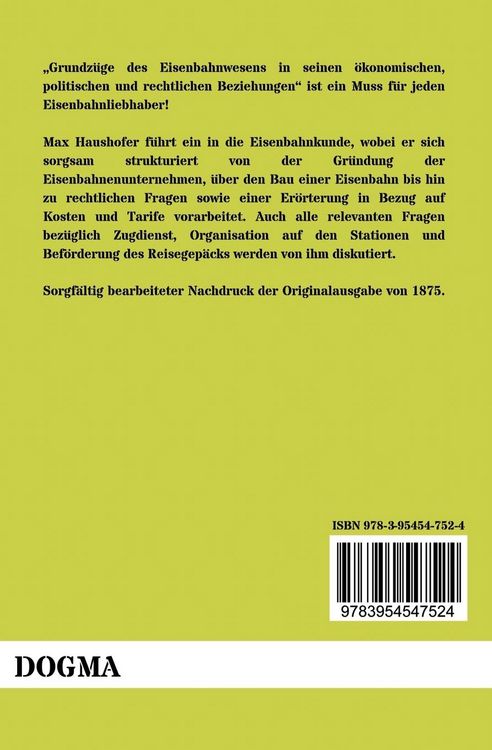 Produktbild: Grundz&uuml;ge des Eisenbahnwesens in seinen &ouml;konomischen, politischen und rechtlichen Beziehungen