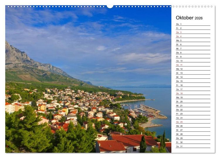 Produktbild: Makarska Riviera - Malerische Urlaubsorte in Dalmatien (hochwertiger Premium Wandkalender 2026 DIN A2 quer), Kunstdruck in Hochglanz