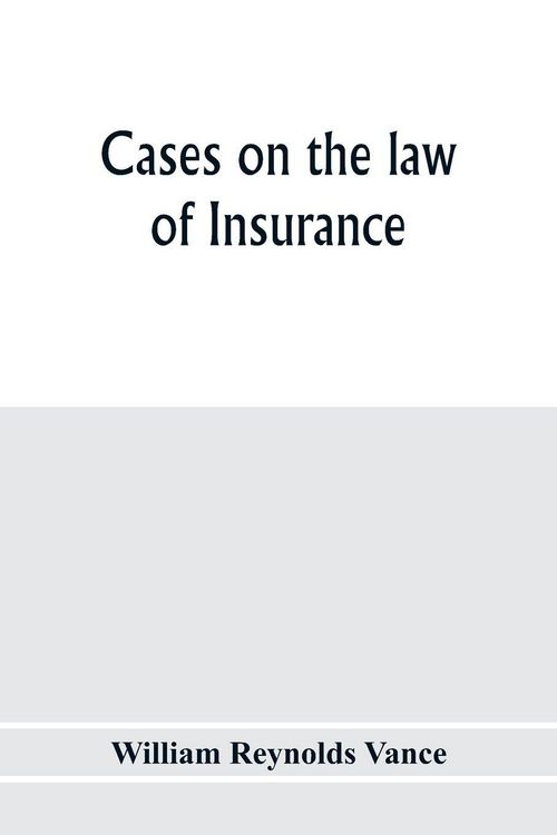 Produktbild: Cases on the law of insurance