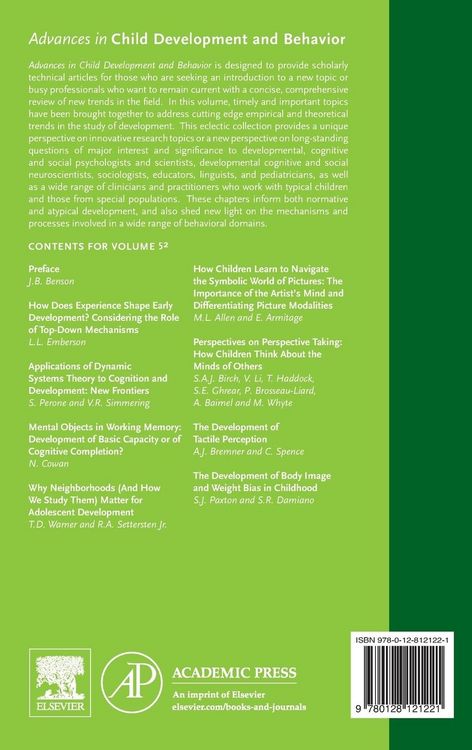 Produktbild: Advances in Child Development and Behavior