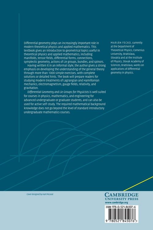 Produktbild: Differential Geometry and Lie Groups for Physicists