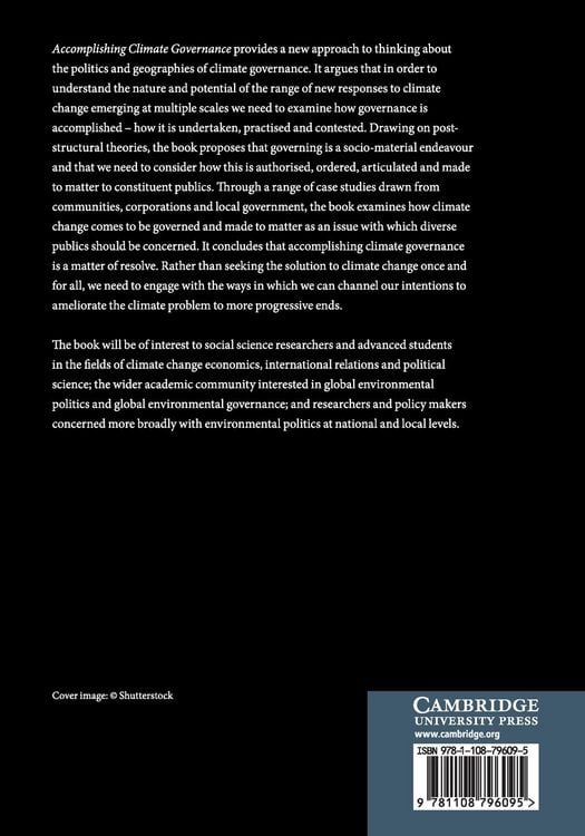 Produktbild: Accomplishing Climate Governance