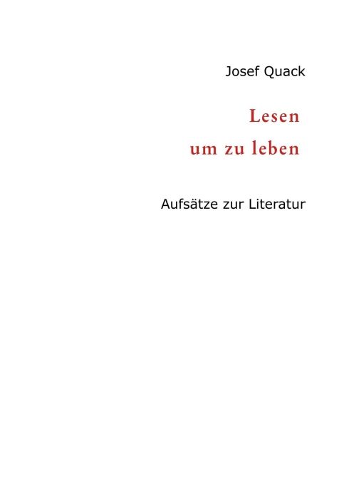 Produktbild: Lesen um zu leben