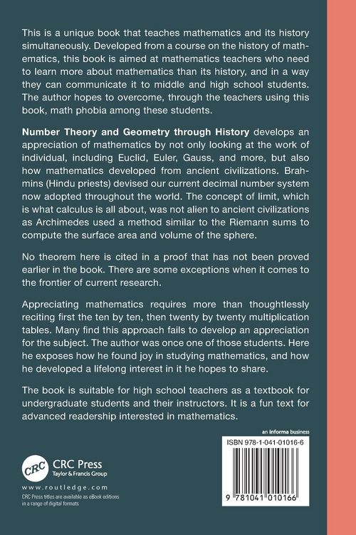 Produktbild: Number Theory and Geometry through History