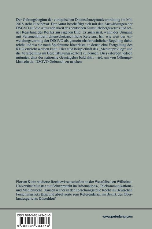 Produktbild: Personenbilder im Spannungsfeld von Datenschutzgrundverordnung und Kunsturhebergesetz