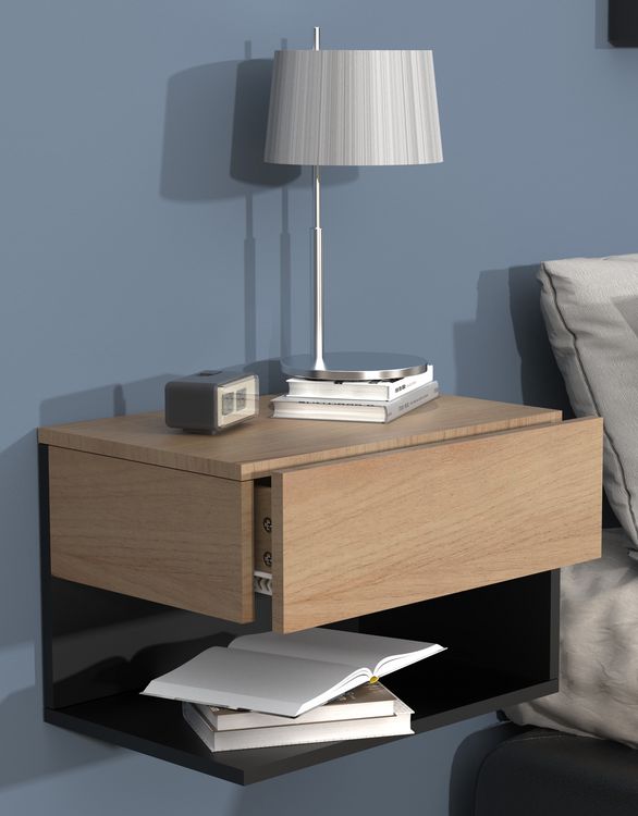 Produktbild: Wandschublade Wand H&auml;nge Nachttisch Usal XL 45cm