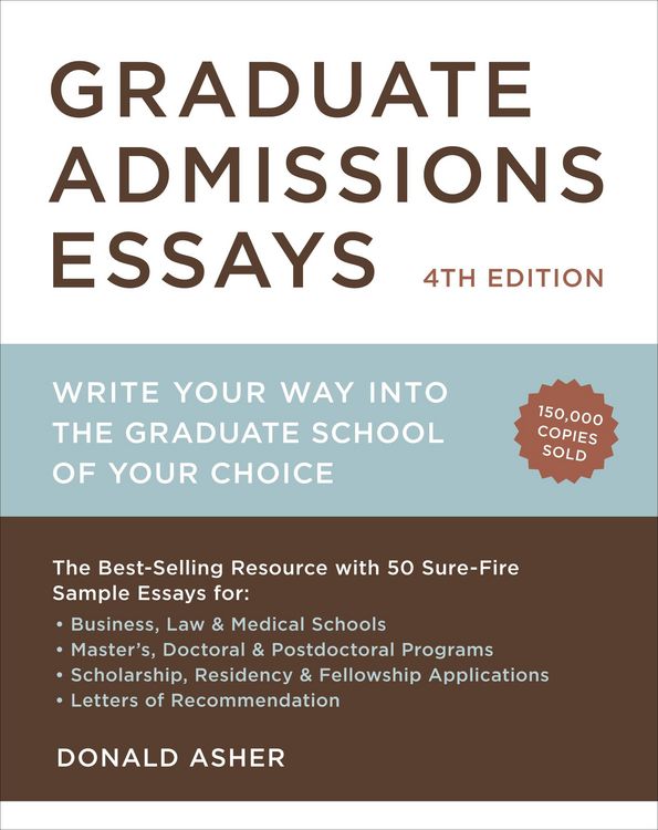 Produktbild: Graduate Admissions Essays, Fourth Edition