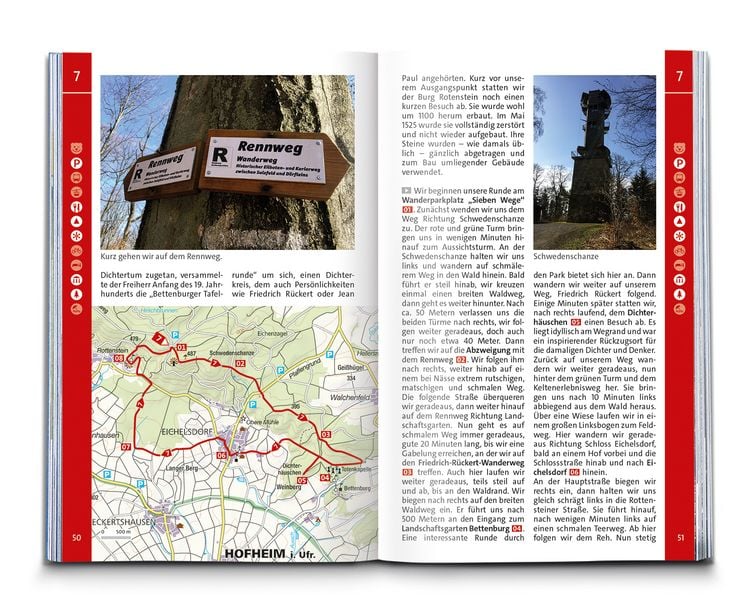 Produktbild: KOMPASS Wanderf&uuml;hrer Steigerwald mit Ha&szlig;bergen und Frankenh&ouml;he, 55 Touren