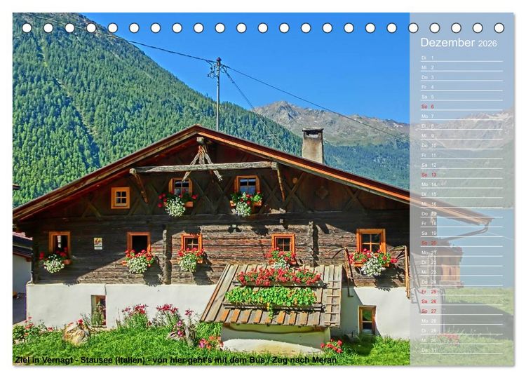 Produktbild: Alpen&uuml;berquerung (Tischkalender 2026 DIN A5 quer), CALVENDO Monatskalender