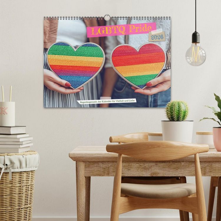 Produktbild: LGBTQ Pride - Regenbogenzeit, der Kalender f&uuml;r Vielfalt und Liebe (Wandkalender 2026 DIN A3 quer), CALVENDO Monatskalender