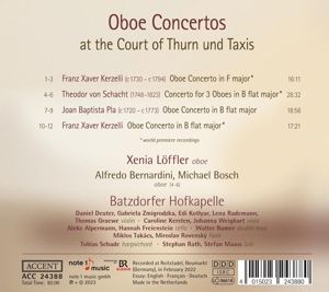 Produktbild: Oboe Concertos at the Court of Thurn und Taxis