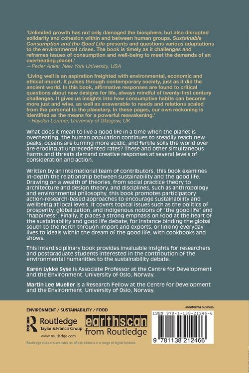 Produktbild: Sustainable Consumption and the Good Life