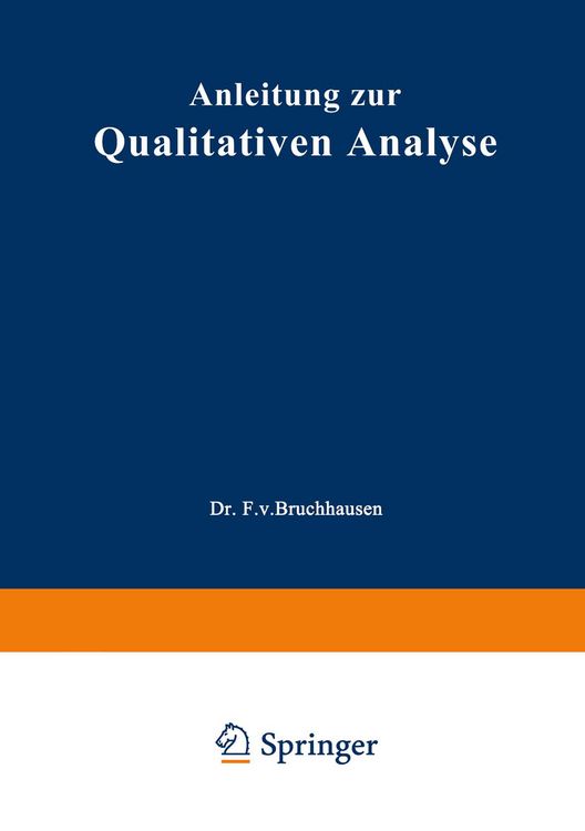 Produktbild: Anleitung zur Qualitativen Analyse