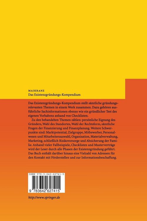 Produktbild: Das Existenzgr&uuml;ndungs-Kompendium