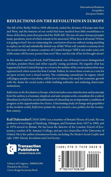 Produktbild: Reflections on the Revolution in Europe