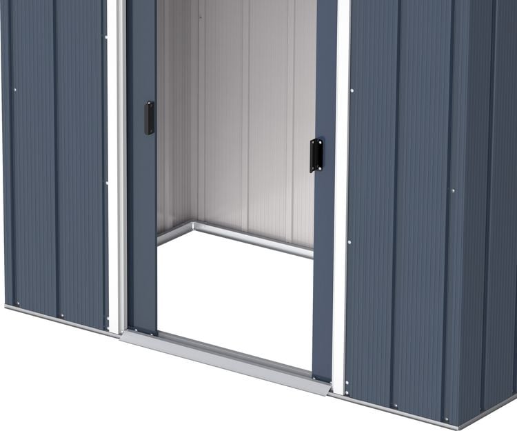 Produktbild: Metall Ger&auml;tehaus 203x113 Gartenhaus Schiebet&uuml;r