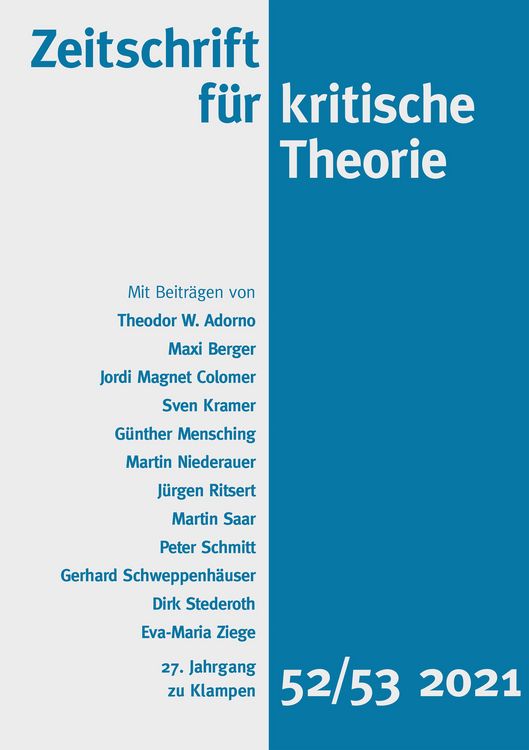 Produktbild: Zeitschrift f&uuml;r kritische Theorie / Zeitschrift f&uuml;r kritische Theorie, Heft 52/53