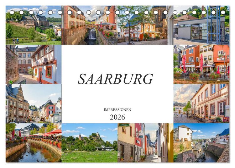 Produktbild: Saarburg Impressionen (Tischkalender 2026 DIN A5 quer), CALVENDO Monatskalender