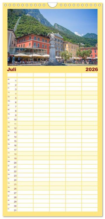 Produktbild: Familienplaner 2026 - Riva del Garda - Am Gardasee ganz im Norden mit 5 Spalten (Wandkalender, 21 x 45 cm) CALVENDO