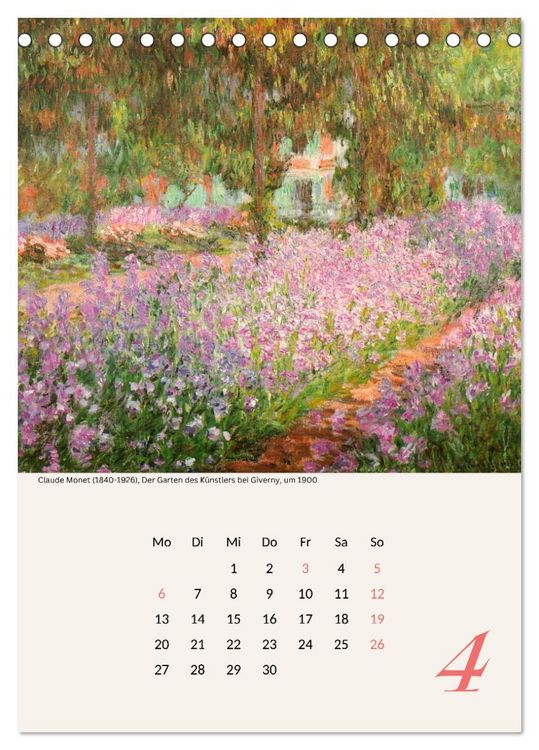Produktbild: Claude Monet Impressionen 2026 (Tischkalender 2026 DIN A5 hoch), CALVENDO Monatskalender