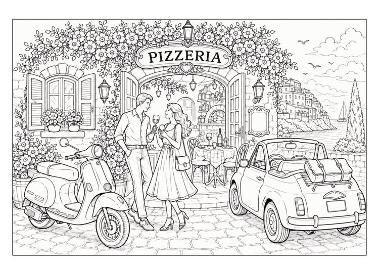 Produktbild: ITALIEN Malbuch f&uuml;r Erwachsene mit 50 wundersch&ouml;nen Ausmalmotiven