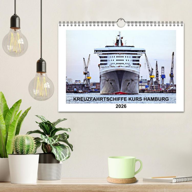 Produktbild: Kreuzfahrtschiffe Kurs Hamburg 2026 (Wandkalender 2026 DIN A4 quer), CALVENDO Monatskalender