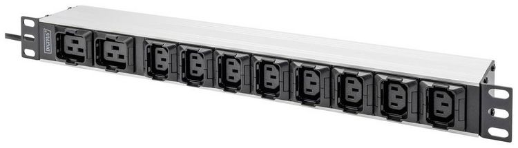 Produktbild: Digitus DN-95427 19 Zoll Netzwerkschrank-Steckdosenleiste 1 HE Kaltger&auml;te-Steckdose C13 10A Geeignet f&uuml;r Schranktiefe: ab 300mm