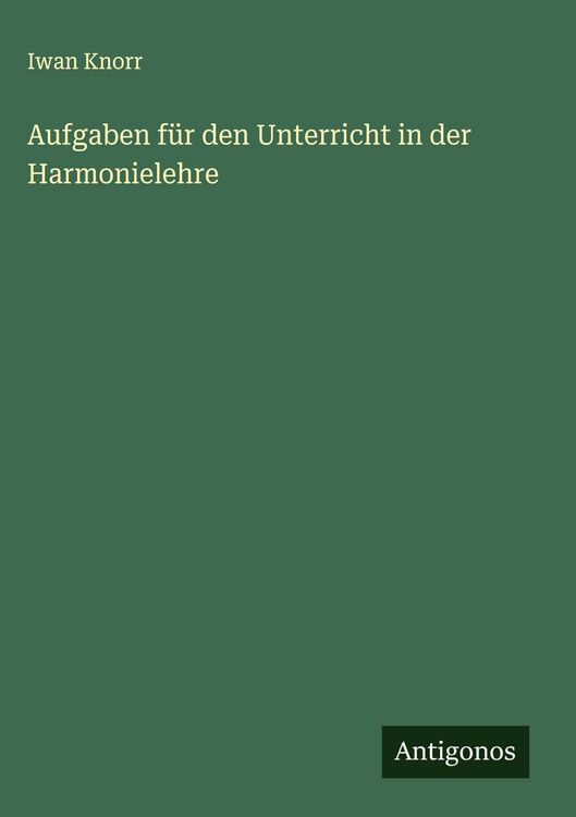 Produktbild: Aufgaben f&uuml;r den Unterricht in der Harmonielehre