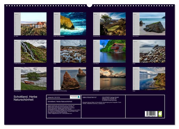 Produktbild: Schottland. Herbe Natursch&ouml;nheit (Wandkalender 2026 DIN A2 quer), CALVENDO Monatskalender