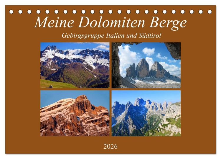 Produktbild: Meine Dolomiten Berge (Tischkalender 2026 DIN A5 quer), CALVENDO Monatskalender