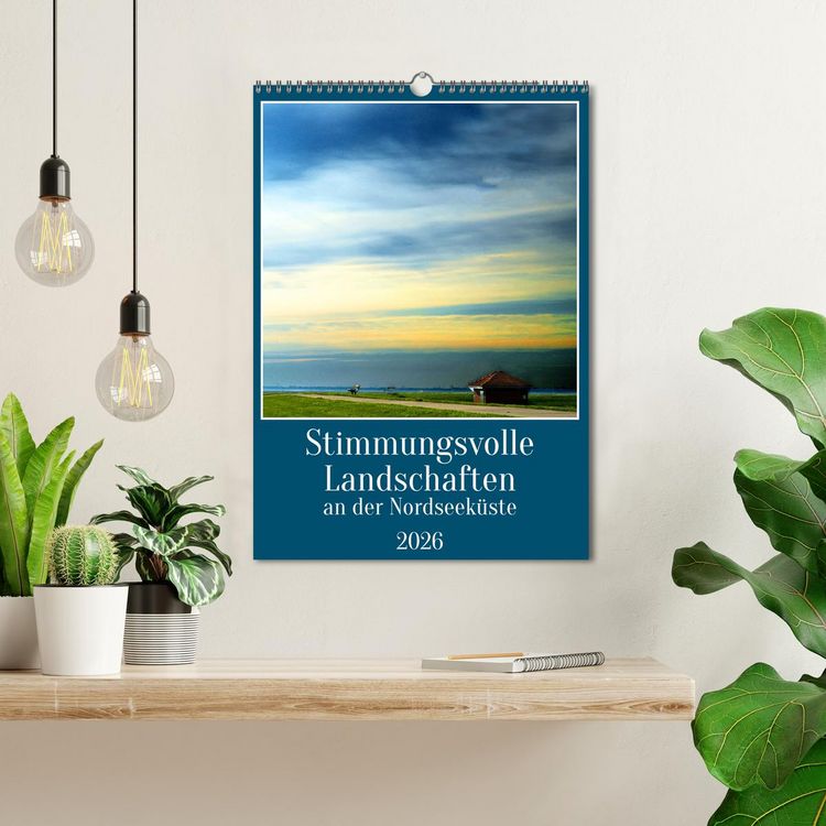 Produktbild: Stimmungsvolle Landschaften an der Nordseek&uuml;ste (Wandkalender 2026 DIN A3 hoch), CALVENDO Monatskalender