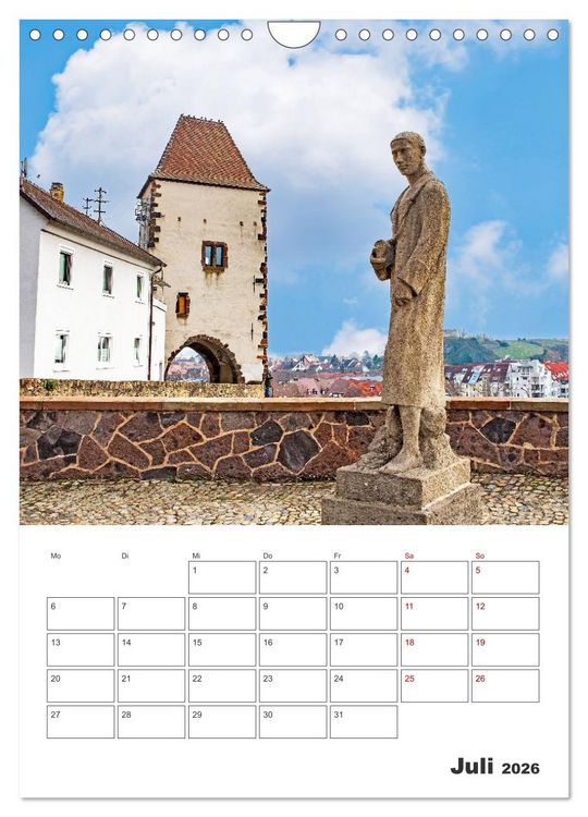 Produktbild: Breisach - Reiseplaner (Wandkalender 2026 DIN A4 hoch), CALVENDO Monatskalender